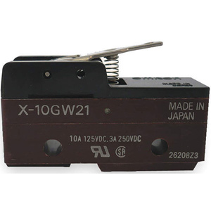 Công tắc hành trình OMRON X-10GW21 Hinge lever; SPDT; 10A at 125VDC; 2.45N; 49.2mm; 24.2mm; 17.45mm