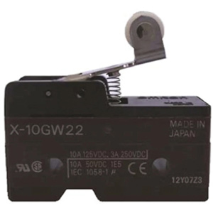 Công tắc hành trình OMRON X-10GW22 Hinge roller lever; SPDT; 10A at 125VDC; 2.16N; 49.2mm; 24.2mm; 17.45mm