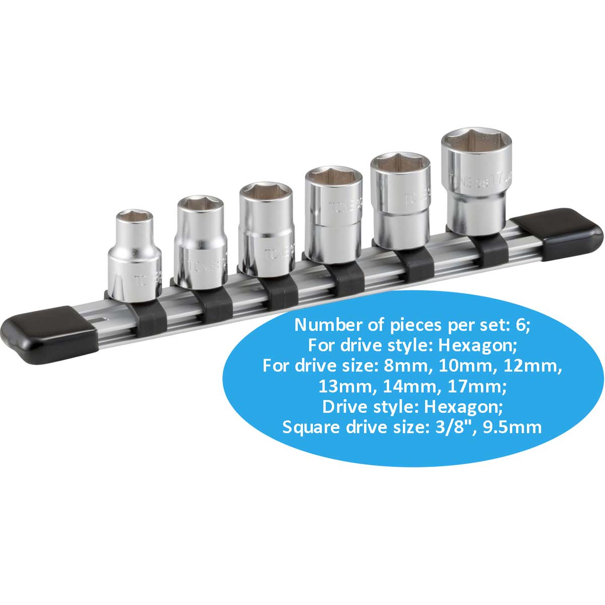 Bộ đầu khẩu 6 món kèm giá đỡ TONE HS306