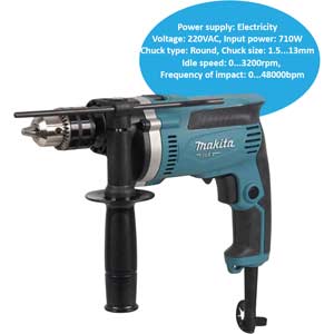 Máy khoan búa kèm phụ kiện MAKITA M8100KX2B