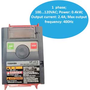 VFNC3S-1004P Toshiba  Biến tần 1 pha 110V 0.4kW