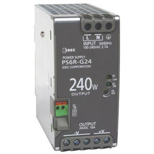 Bộ chuyển đổi nguồn cung cấp điện IDEC PS6R-G24 Nguồn cấp: 100...240VAC, 110...350VDC; Số đầu ra: 1; 24VDC; 10A; 240W; Lắp thanh ray DIN