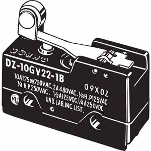 Công tắc hành trình cơ bản chuyên dụng OMRON DZ-10GV22-1B Hinge roller lever; DPDT; 10A at 250VAC; 4.22N; 49.2mm; 27.9mm; 17.45mm