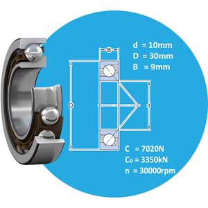 7200 BEP SKF Vòng bi cầu tiếp xúc góc 1 dãy d10
