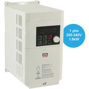 Biến tần LS LSLV0015M100-1EOFNS 1 pha 220VAC 1.5kW 7.5A 400Hz IP20