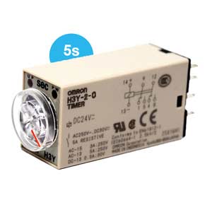 Bộ định thời On-delay OMRON H3Y-2-0 DC24 5S OMI 8 chân dẹt