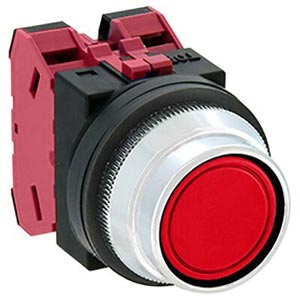 Nút nhấn nhả không đèn IDEC ABN2F02R D30 2NC (Đỏ)
