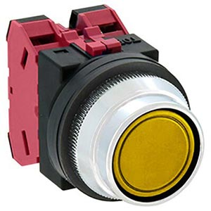 Nút nhấn giữ không đèn IDEC AON2F02Y D30 2NC (Vàng)