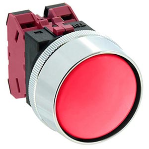 Nút nhấn nhả không đèn IDEC ABN3G02R D30 2NC (Đỏ)