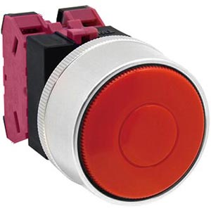 Nút nhấn nhả không đèn IDEC ABGW402R-MAU D22 2NC (Đỏ)