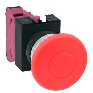 Nút nhấn nhả không đèn IDEC ABW401R-MAU D22 1NC (Đỏ)