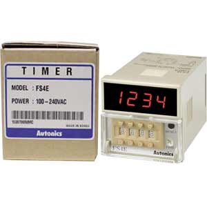 Bộ định thời AUTONICS FS4E 100-240VAC 12-24VAC/DC, 4 số, 8 chân tròn
