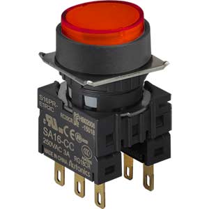 Nút nhấn nhả không đèn AUTONICS S16PR-E1R2C D16 2NO+2NC (Đỏ)