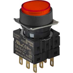 Nút nhấn nhả không đèn AUTONICS S16PR-E1R3C D16 3NO+3NC (Đỏ)