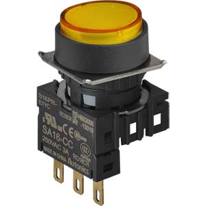Nút nhấn giữ không đèn AUTONICS S16PR-E2YC D16 1NO+1NC (Vàng)