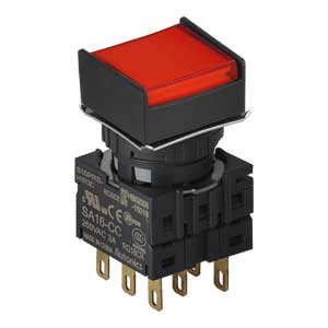 Nút nhấn giữ không đèn AUTONICS S16PRS-H2R2C D16 2NO+2NC (Đỏ)