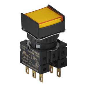 Nút nhấn giữ không đèn AUTONICS S16PRS-H2Y2C D16 2NO+2NC (Vàng)