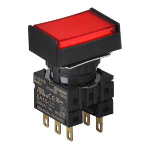 Nút nhấn giữ không đèn AUTONICS S16PRT-H2R2C D16 2NO+2NC (Đỏ)
