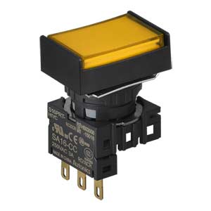 Nút nhấn giữ không đèn AUTONICS S16PRT-H2YC D16 1NO+1NC (Vàng)
