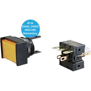 Nút nhấn A16L-JYM-24D-1 OMRON nhấn nhả, Ø16mm, giá tốt