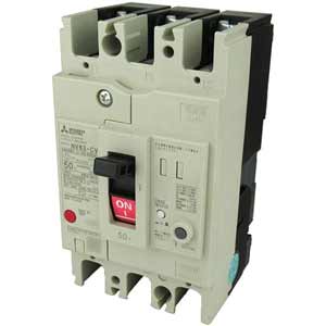 Aptomat khối chống giật 3 pha (ELCB) MITSUBISHI NV63-CV 3P 50A 5kA 30mA .