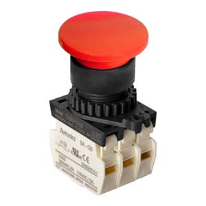 Nút nhấn nhả không đèn AUTONICS S2BR-P1R3BM D22/25 3NC (Đỏ)