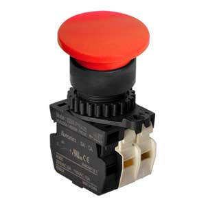 Nút nhấn nhả không đèn AUTONICS S2BR-P1RA2BM D22/25 1NO+2NC (Đỏ)