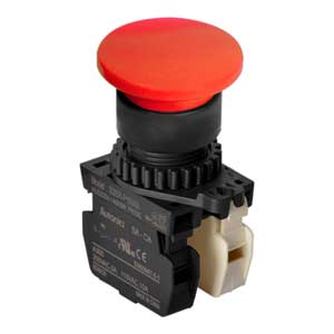Nút nhấn nhả không đèn AUTONICS S2BR-P1RAB D22/25 1NO+1NC (Đỏ)