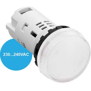 YW1P-1UQM3PW | Đèn báo IDEC | D22 màu trắng 230-240VAC