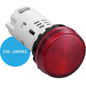 YW1P-1UQM3R đèn báo IDEC, 220VAC, D22, màu đỏ, giá rẻ