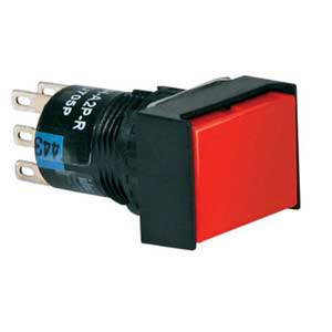 Nút nhấn nhả có đèn IDEC AL6Q-M14RC 24VAC/DC D16 1NO+1NC (Đỏ)