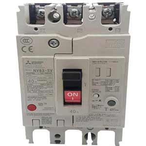 Aptomat khối chống giật 3 pha (ELCB) MITSUBISHI NV63-SV 3P 40A 7.5kA 30mA .