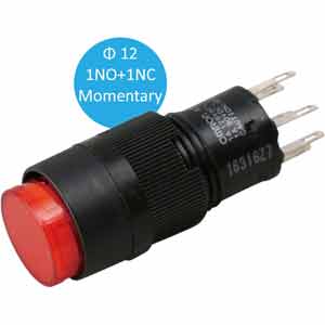 Nút nhấn nhả không đèn OMRON A3CT-90A0-R D12 1NO+1NC (Đỏ)