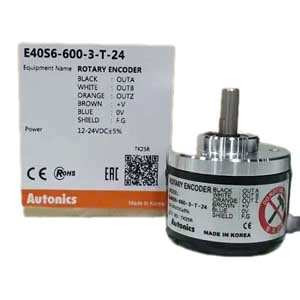 Encoder Autonics E40S6-600-3-T-24, 600P/R, 6mm, 12-24VDC