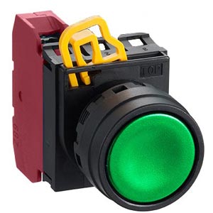 Nút nhấn giữ không đèn IDEC YW1B-A1E01G D22 1NC (Xanh)