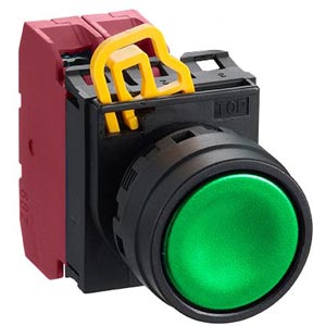 Nút nhấn giữ không đèn IDEC YW1B-A1E02G D22 2NC (Xanh)