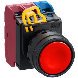 Nút nhấn nhả không đèn IDEC YW1B-M1E12R D22 1NO+2NC (Đỏ)