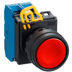 Nút nhấn không đèn YW1B-M1E20R IDEC 2NO, D22, màu đỏ