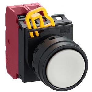 Nút nhấn giữ không đèn IDEC YW1B-A1E02W D22 2NC (Trắng)