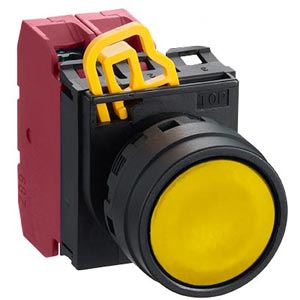Nút nhấn giữ không đèn IDEC YW1B-A1E02Y D22 2NC (Vàng)