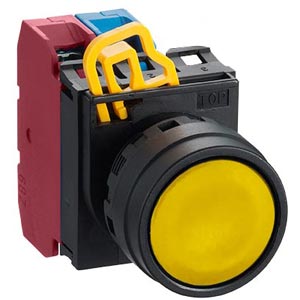Nút nhấn giữ không đèn IDEC YW1B-A1E11Y D22 1NO+1NC (Vàng)