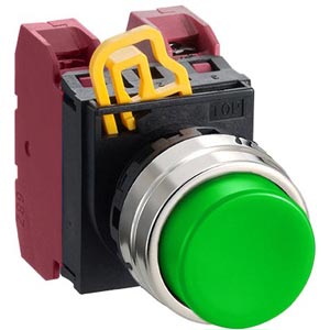 Nút nhấn nhả không đèn IDEC YW1B-M2E02G D22 2NC (Xanh)