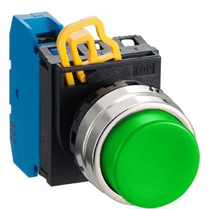 Nút nhấn giữ không đèn IDEC YW1B-A2E10G D22 1NO (Xanh)