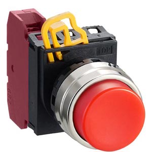Nút nhấn nhả không đèn IDEC YW4B-M2E01R D22 1NC (Đỏ)