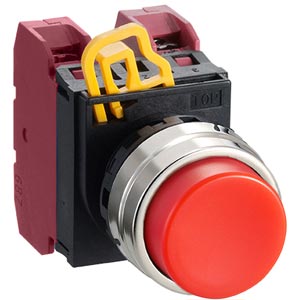 Nút nhấn giữ không đèn IDEC YW1B-A2E02R D22 2NC (Đỏ)