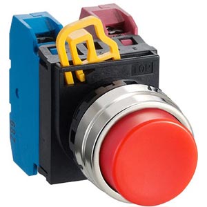 Nút nhấn nhả không đèn IDEC YW1B-M2E11R D22 1NO+1NC (Đỏ)