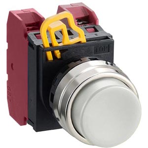 Nút nhấn giữ không đèn IDEC YW1B-A2E02W D22 2NC (Trắng)