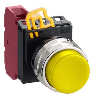 Nút nhấn nhả không đèn IDEC YW1B-M2E01Y D22 1NC (Vàng)