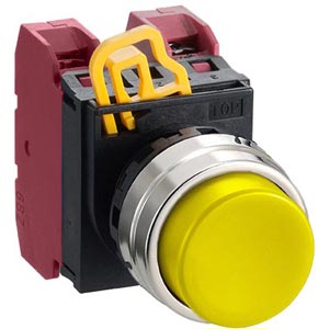 Nút nhấn giữ không đèn IDEC YW1B-A2E02Y D22 2NC (Vàng)