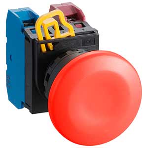 Nút nhấn giữ không đèn IDEC YW1B-A4E11R D22 1NO+1NC (Đỏ)